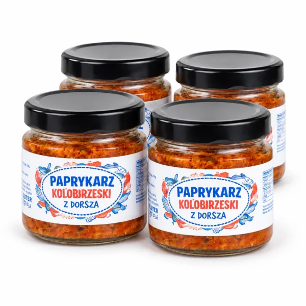 Wielosztuka: 4 × Paprykarz Kołobrzeski z dorsza 150 g